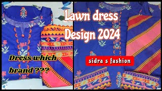 Summer dress designing 2024 | Printed Summer dress design ideas for Eid#dressdesign #lawnsuit