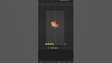 Move empty up and down to adjust camera for DaBaby Car meme - low poly 3d model in Blender