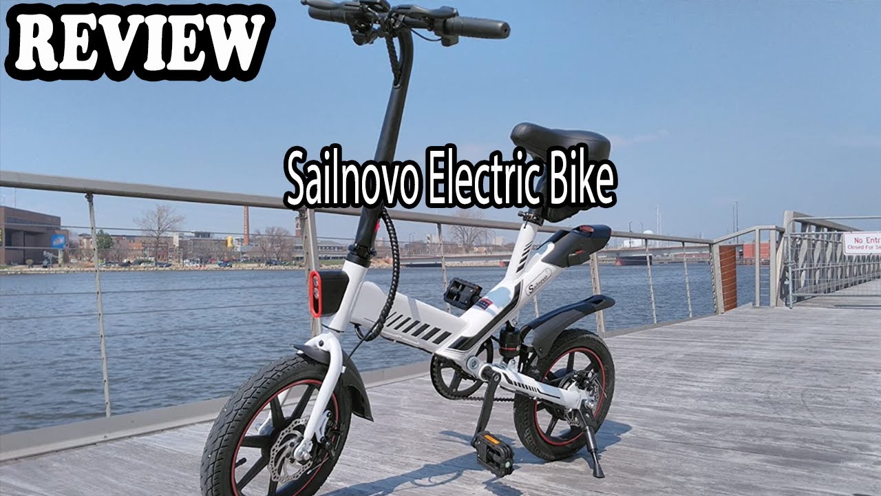 Sailnovo - Bicicleta eléctrica de 14 pulgadas para adultos y adolescentes  con acelerador de batería de iones de litio de 18.6 MPH y asistencia de