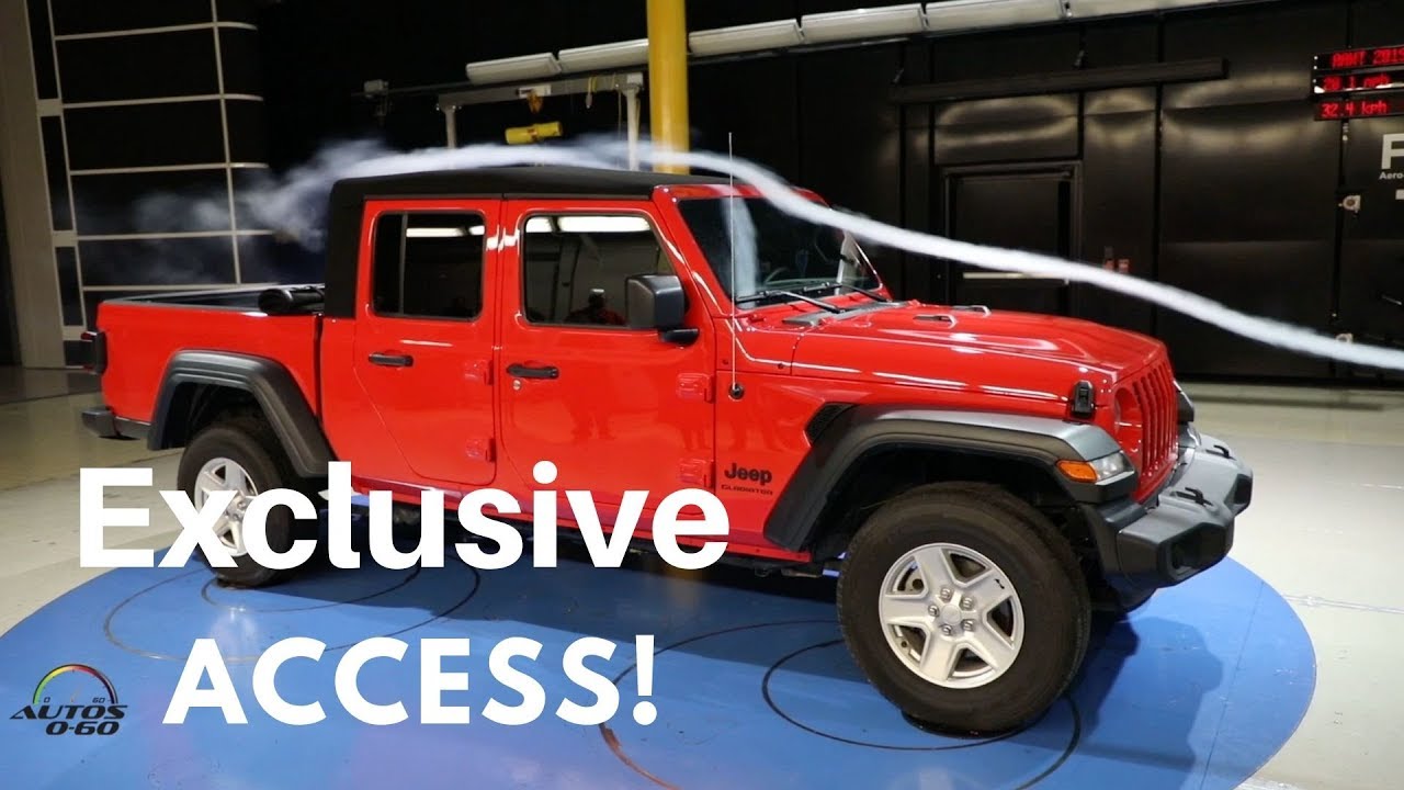 Inside the FIAT-Chrysler Wind Tunnel with the 2020 Jeep Gladiator - YouTube