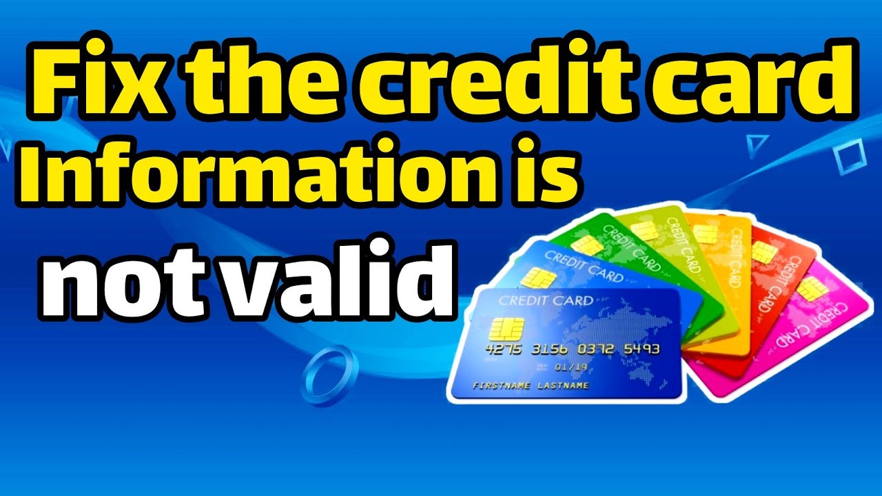 How to fix the credit/debit card information not valid on ps4 - YouTube