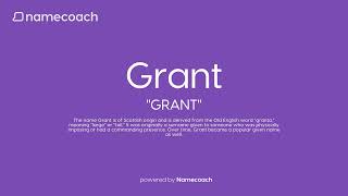 How to Pronunce Grant