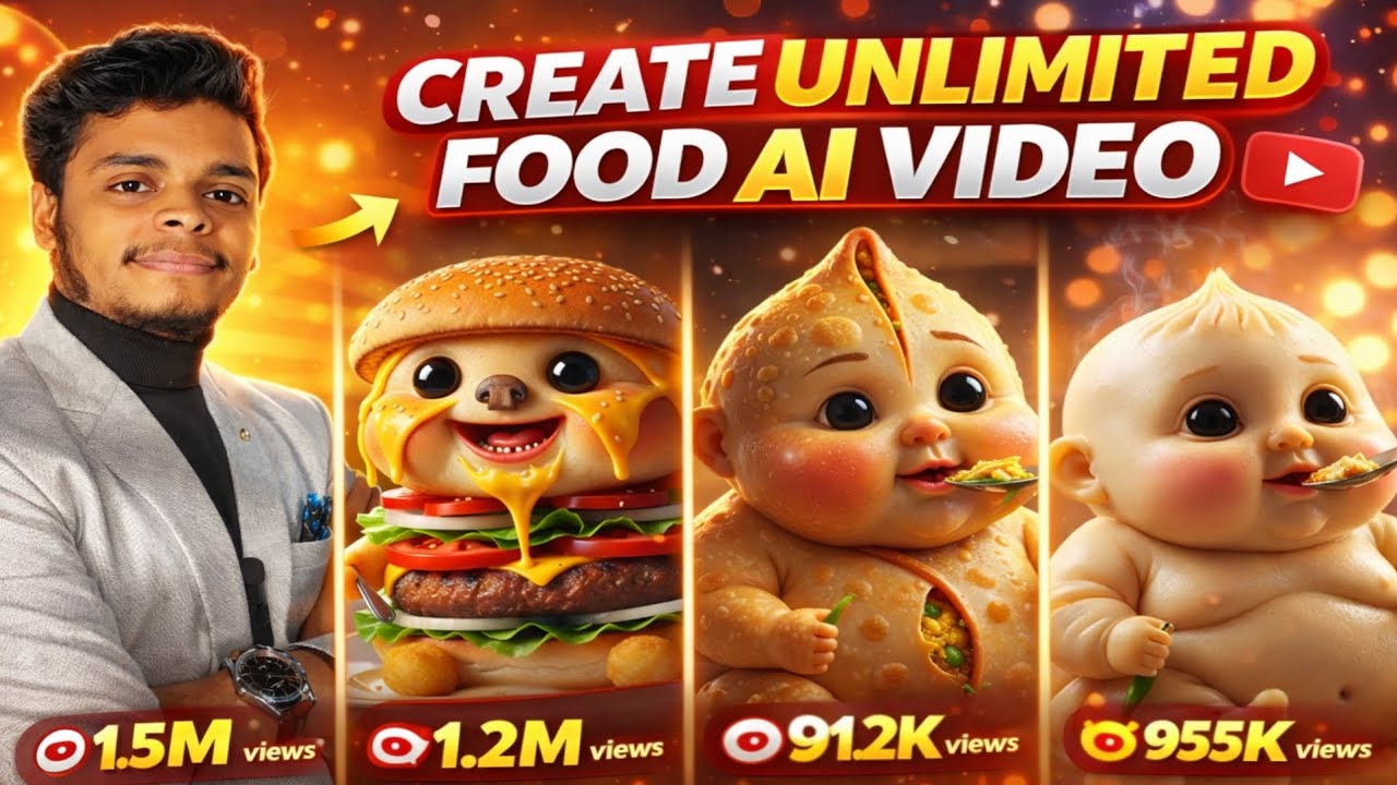 Trending Food Ai Video Kaise Banaye | Ai Se Unlimited Videos Kaise Banaye  AI Food Video | 