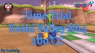 (rYV) MK8D Time Trial Yoshi Valley N64 200cc (1:30.657) By Ludwig [Subscriber]