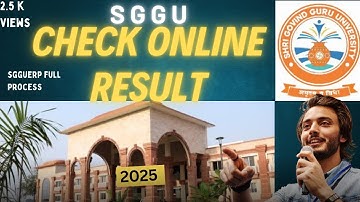 SGGU RESULT ERP LOG IN & SEM CHANGE