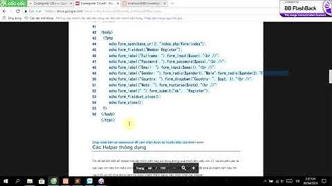 Bài 8- Tìm hiểu Helper Url Và Form Trong Codeigniter