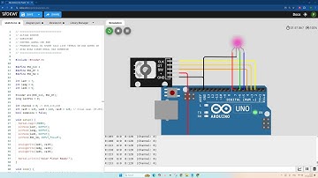 Kontrol Warna LED RGB dengan Rotary Encoder di Arduino Simulator WOKWI #arduino #rgb #led