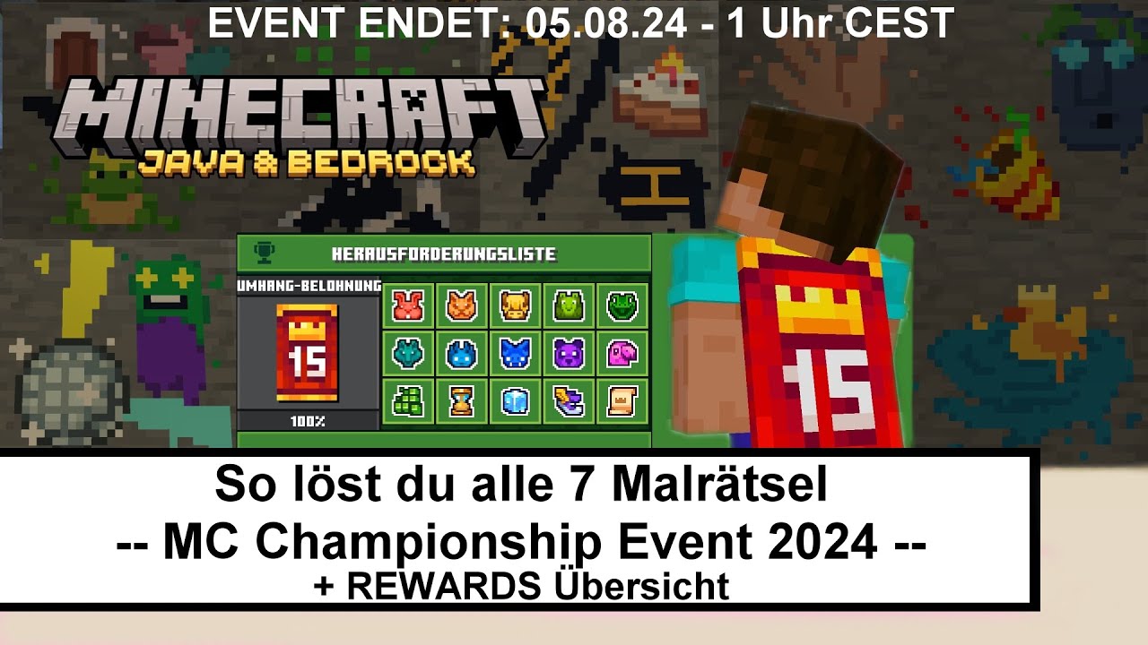 So löst du alle 7 Malrätsel der geheimnisvollen Höhlen - Minecraft Championship 2024 - Walkthrough