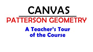 Canvas Geometry Course Design