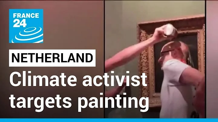 Climate activist glues his head to Vermeer's paint...