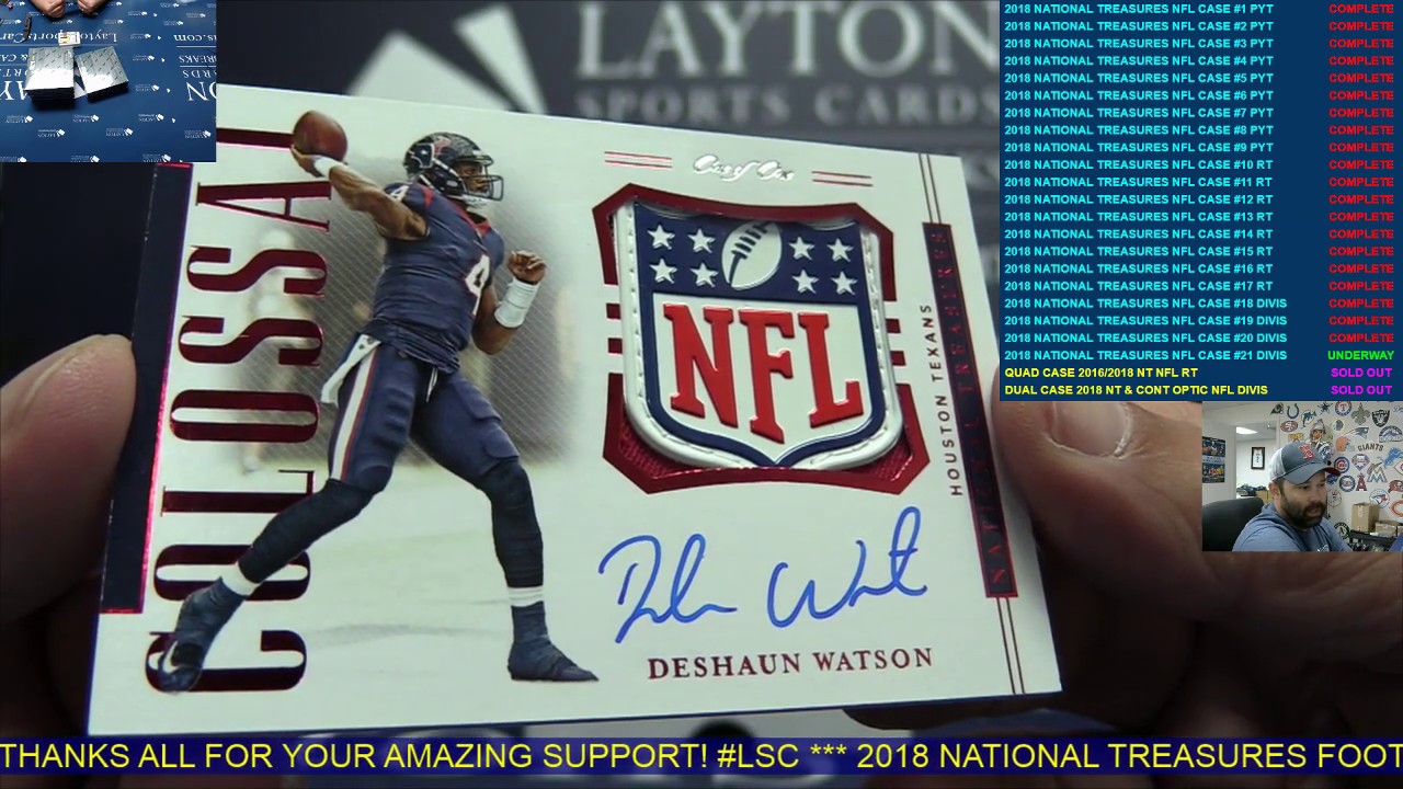 2018 Panini National Treasures Football Hobby 4 Box Case Break #21 INSANE CASE! MULTIPLE SHIELDS!