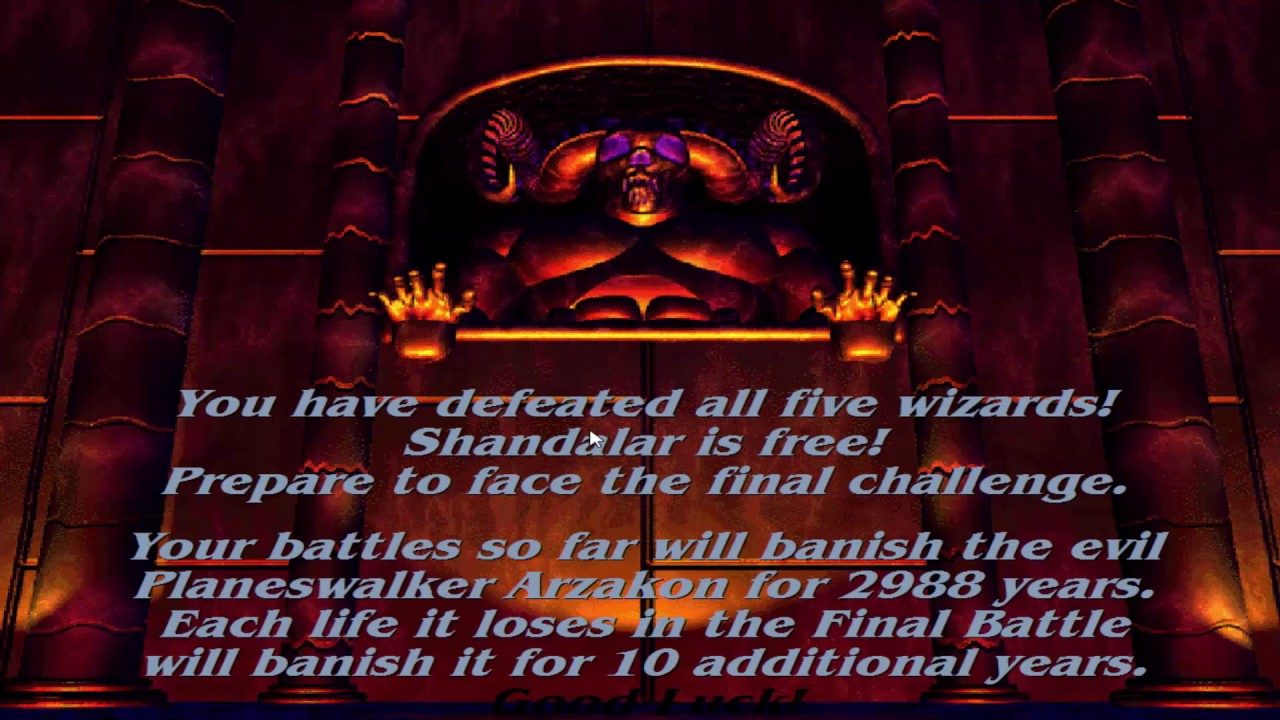 Magic the Gathering PC Game (1997) Walkthrough Final Wizard Battle