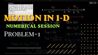 Motion in 1-D | Numerical Session | Problem-1