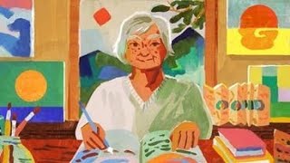 Who is Etel Adnan, who was celebrated by Google