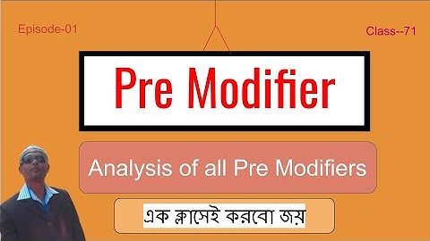 Tips for Pre modifiers Grammar | ইংরেজীতে Pre modifiers | Flora English |JSC to BCS | Advanced level