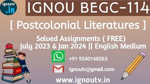 IGNOU BEGC-114 Solved Assignment July 2023 & Jan 2024 [FREE] || IGNOU BAEGH || IGNOU TV || IGNOU ||