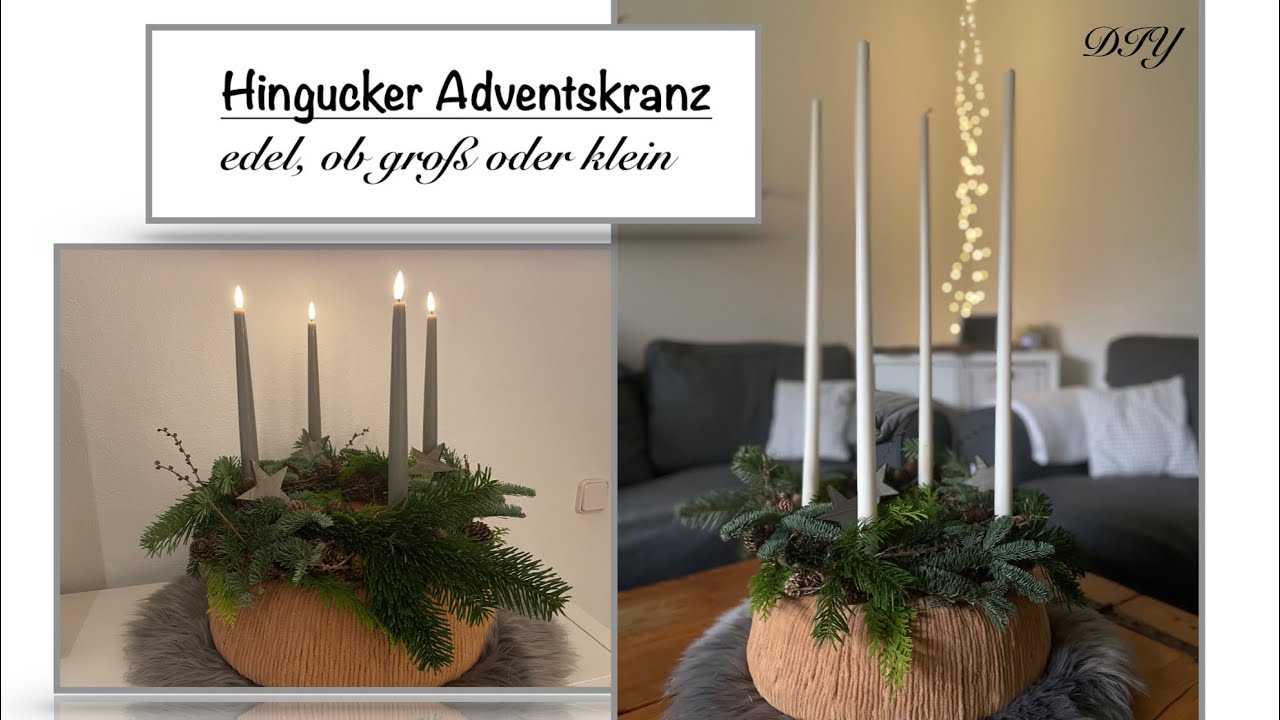 Hingucker Adventskranz mit wenig Zutaten fix selbstkreieren / Deko Jana
