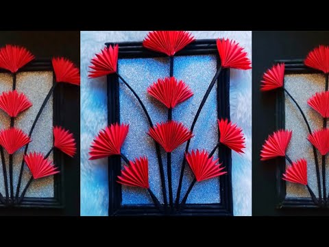 Unique paper flower wall hanging craft/paper craft for home decoration ...