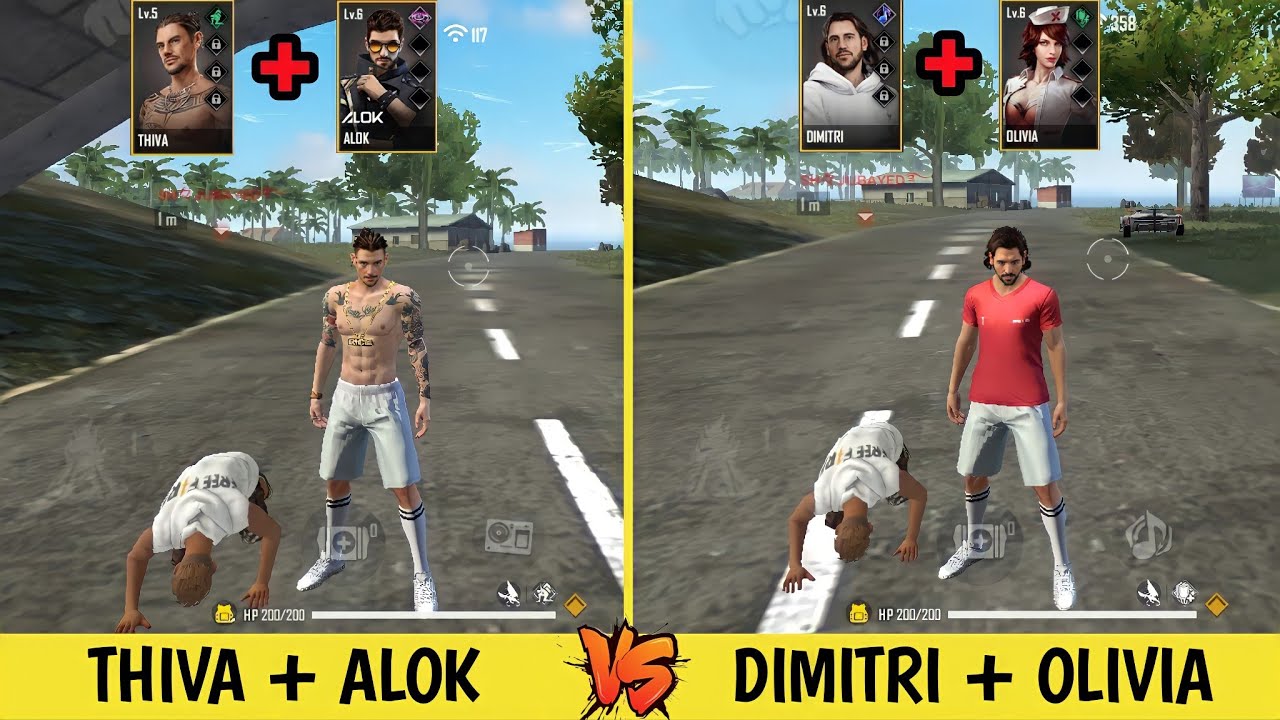 THIVA VS DIMITRI FULL ABILITY TEST //GARENA FREE FIRE