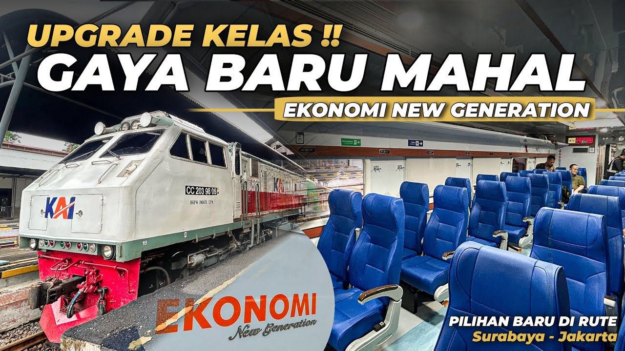 EKONOMI SURABAYA-JAKARTA UPGRADE KELAS TERBARU 2024‼️ Trip KA Gaya Baru ...