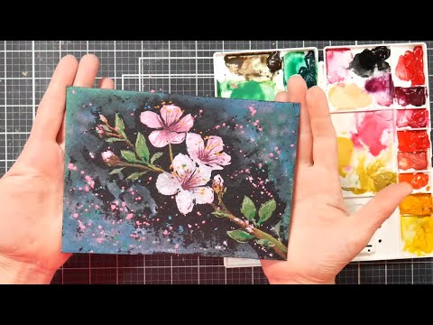 Learn to Paint a Lightbulb on Black Watercolor Paper – Watercolor Minis