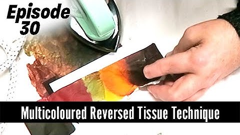 Encaustic Art How To Paint A Landscape - Multicolour Reversed Tissue Technique Tutorial