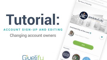 Givelify How to Change Account Owners