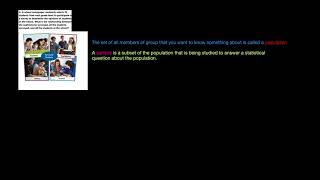 enVision Algebra 2 Topic 11-1 Example 3: Distinguish Between population and Samples