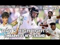 New Zealand vs Zimbabwe 2025 -2nd Test Day 2 Highlights | ZIM vs NZ  2ND TEST | Rachin Rvindra 165