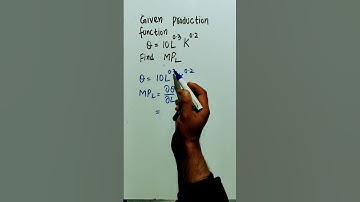 #shorts Marginaal product van arbeid uit productiefunctie #economie #wiskunde