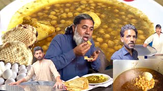 Restaurant Style Lahori Cholay Recipe | Anda Chana Recipe How To Make Lahori Chana Breakfast Recipe