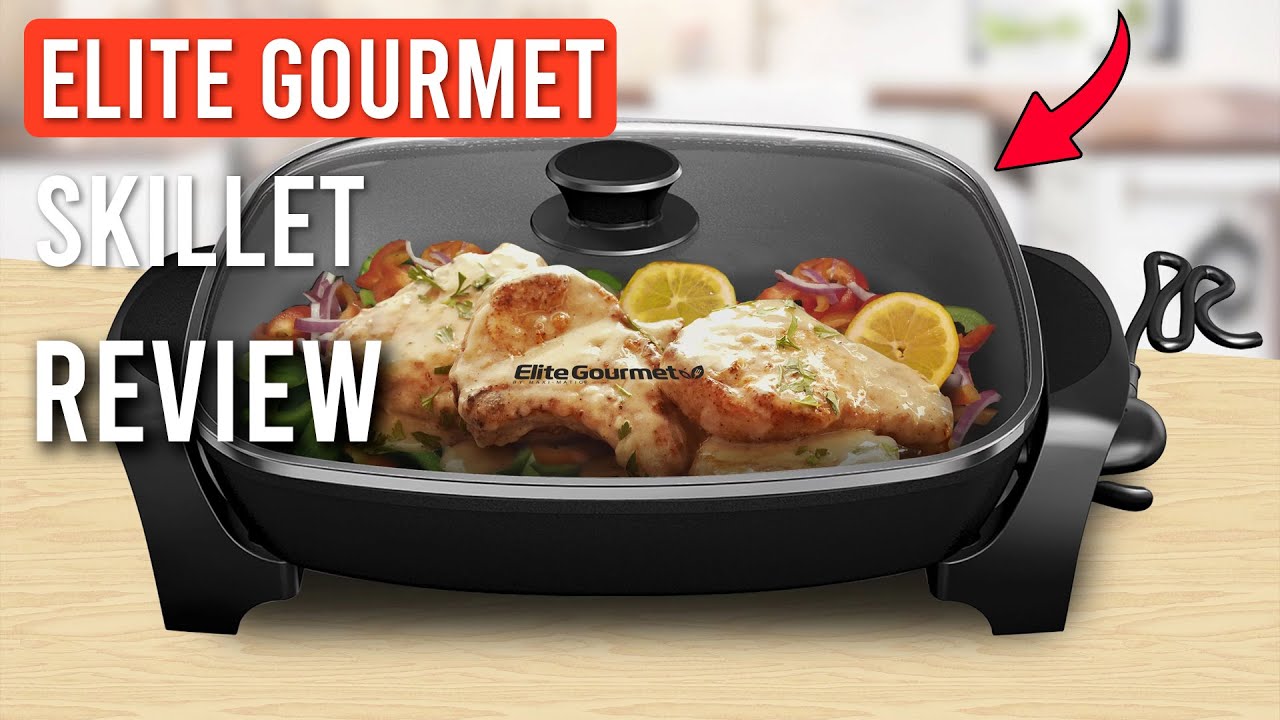 Extra Large Electric Skillet: Deep 7.5Qt. Non-stick - Dishwasher Safe -  Black