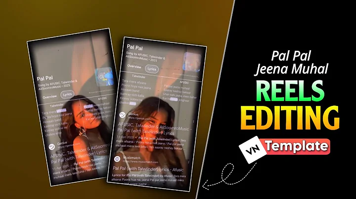 Pal Pal Jeena Muhal Lyrics Video Editing | Pal Pal Reels Editing Vn Template | Viral Editing