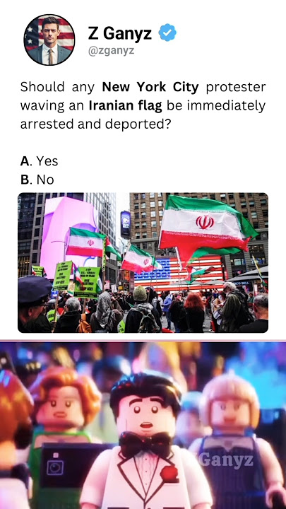 NYC Protester With Iran Flag? 🇮🇷🇺🇸