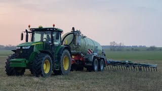 Aplikace Kejdy s John Deere 7250R - Annaburger + Bomech greenstar flex.