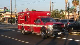 LAFD Rescue 75 Transporting (Dual Siren)