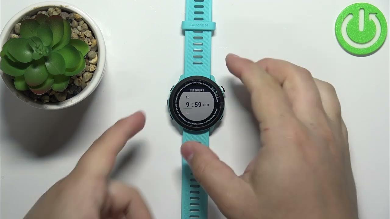 how-to-change-time-on-garmin-forerunner-55-set-up-time-youtube