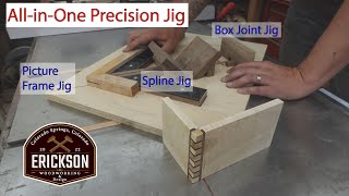 All In One Precision Jig | Miter Picture Frame | Spline | Box Joint | Woodworking Tips and Tricks