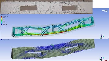 ANSYS Tutorial: Nonlinear analysis of RC Beam with Openings and compare with test results