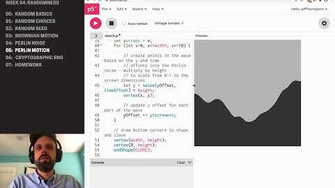 CP1: Randomness in P5JS – Perlin Motion