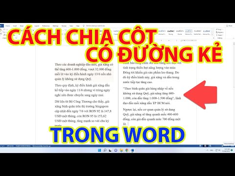 #1 Cách Chia Cột Có Đường Kẻ Trong Word Mới Nhất