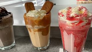 4 Easy Milkshake Recipesميلك شيك الفراولة ,نوتيلا,,اوريو ، لوتس ? افضل مشروب في حر الصيف ? بمقادير