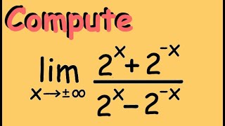Limit of an Exponential Expression as x Approaches Infinity - Example