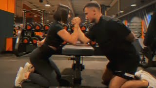 GIRL vs BOY - Arm Wrestling (at the Gym) 