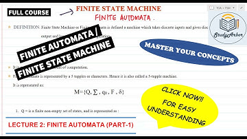 INTRODUCTION TO FINITE AUTOMATA (PART-1) | FINITE STATE MACHINE | LECTURE-2