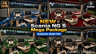 ETS2 1.59 | NEW Interior Mod | Scania NG S Mega Package Interior Add-On by GM | POV 4K | #ets2