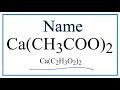 Understanding Acetate and Calcium Compounds