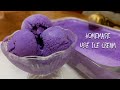 Homemade Ube Ice Cream