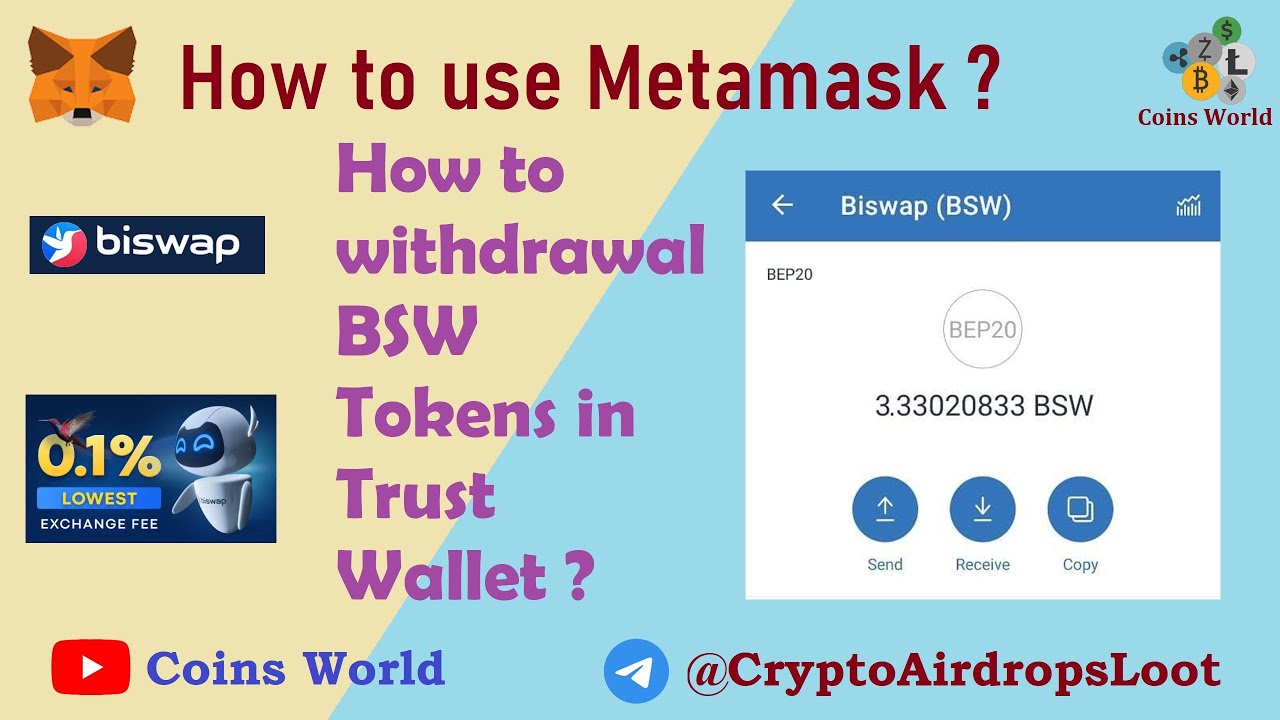 How to use Metamask | How to withdrawal BSW Tokens in Trust Wallet |