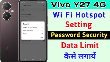 Vivo Y27 Wi Fi Hotspot Setting ll Wi Fi Hotspot Password (Security)  kaise Lagaye Vivo Y27